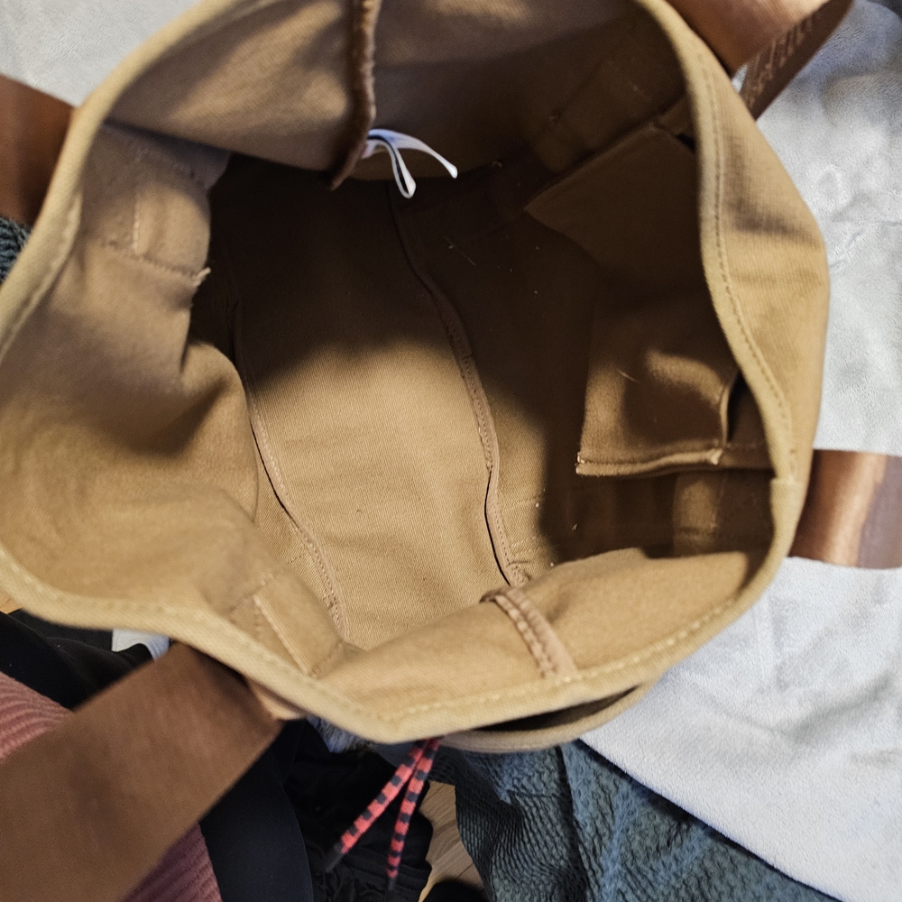 Tan Canvas Tote Bag - Picture 3 of 3